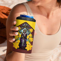 Welsh Dewi Sant 4 in 1 Can Cooler Tumbler Saint David With Daffodil