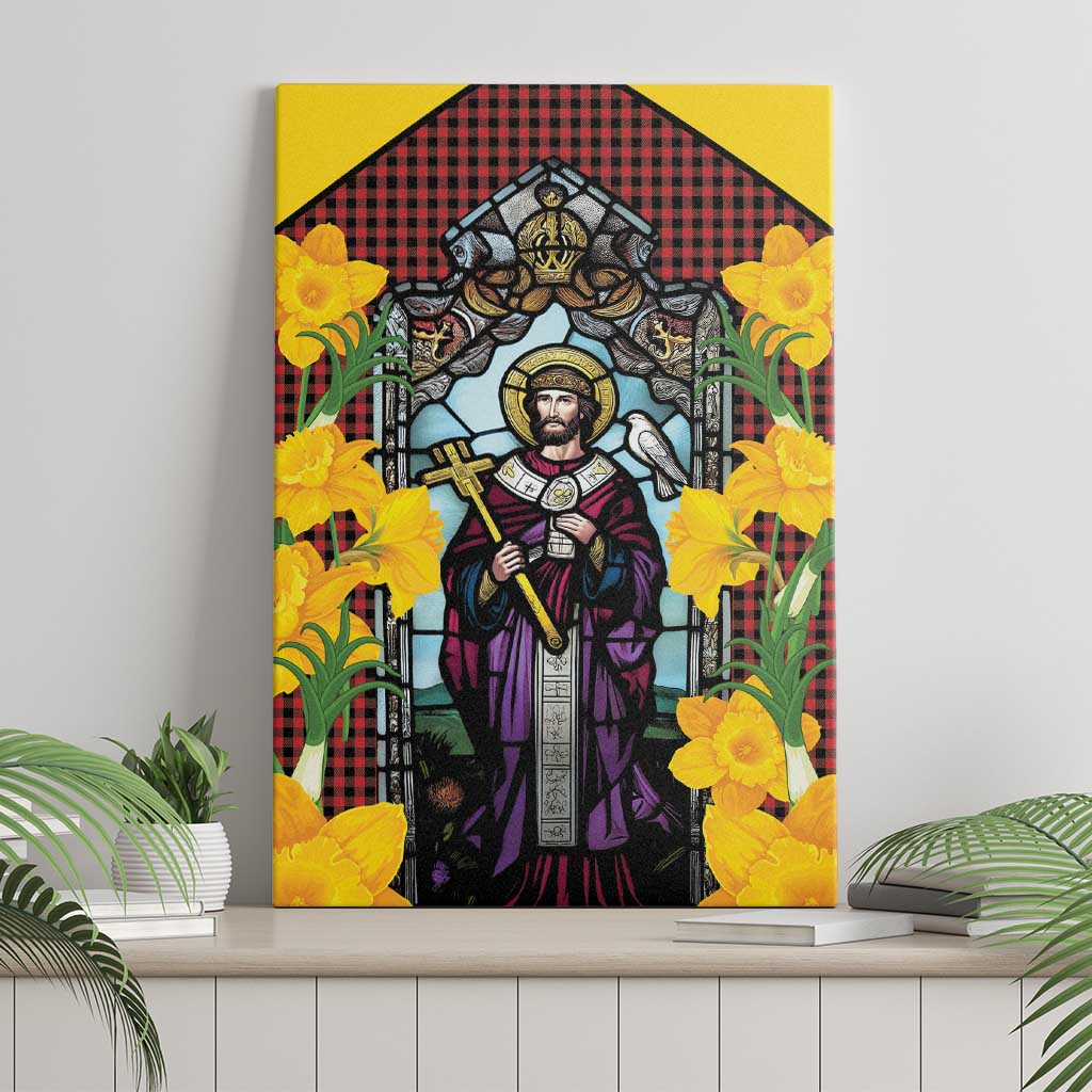 Welsh Dewi Sant Canvas Wall Art Saint David With Daffodil