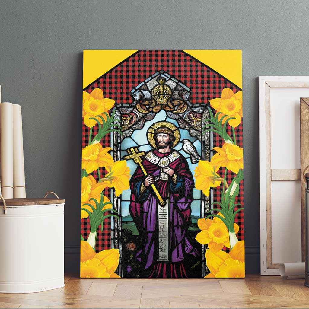 Welsh Dewi Sant Canvas Wall Art Saint David With Daffodil