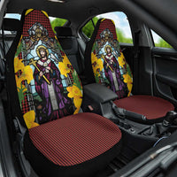 Welsh Dewi Sant Car Seat Cover Saint David With Daffodil