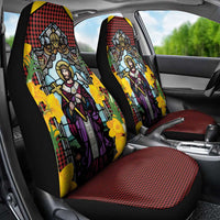 Welsh Dewi Sant Car Seat Cover Saint David With Daffodil