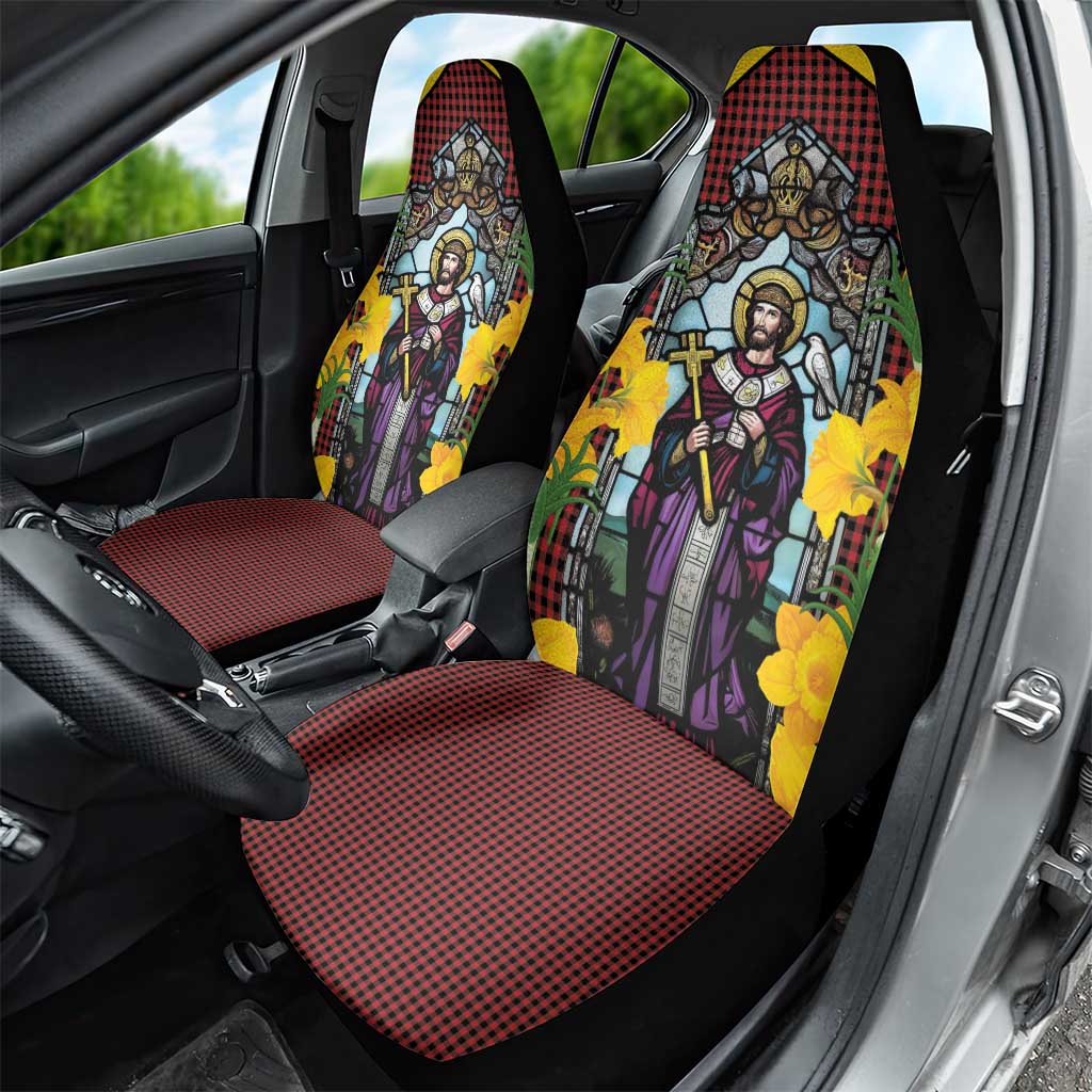 Welsh Dewi Sant Car Seat Cover Saint David With Daffodil