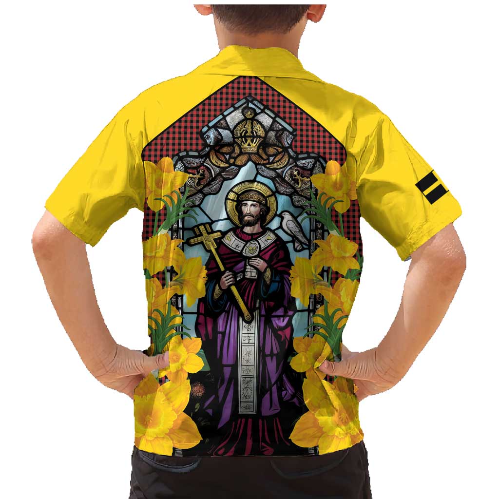 Welsh Dewi Sant Family Matching Mermaid Dress and Hawaiian Shirt Saint David With Daffodil