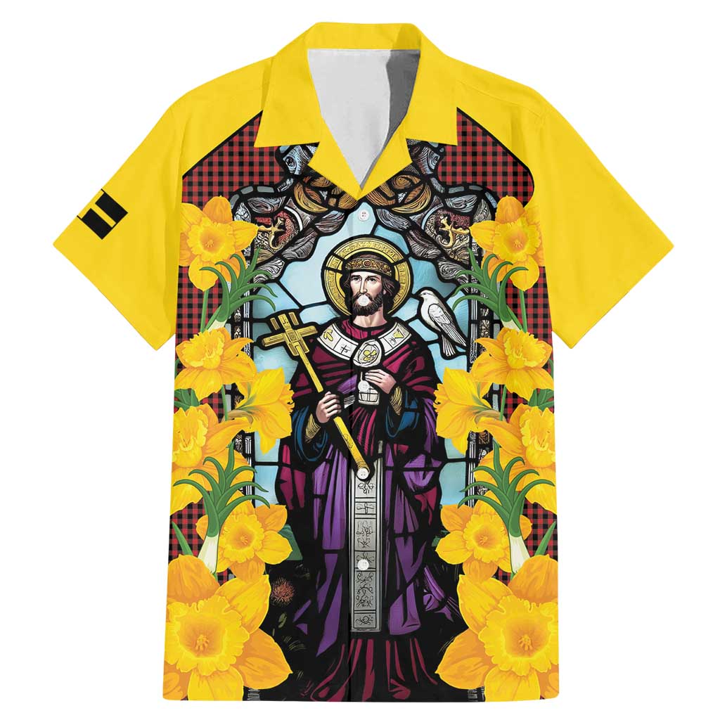 Welsh Dewi Sant Family Matching Mermaid Dress and Hawaiian Shirt Saint David With Daffodil