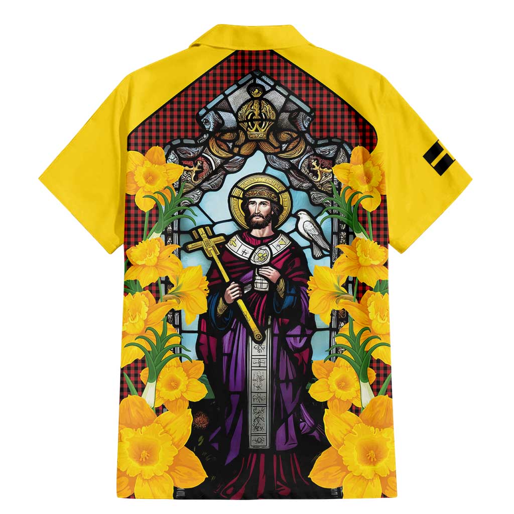 Welsh Dewi Sant Family Matching Mermaid Dress and Hawaiian Shirt Saint David With Daffodil