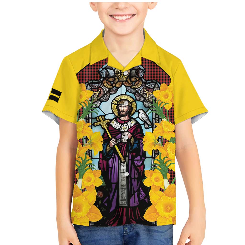 Welsh Dewi Sant Family Matching Mermaid Dress and Hawaiian Shirt Saint David With Daffodil