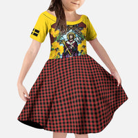Welsh Dewi Sant Family Matching Off The Shoulder Long Sleeve Dress and Hawaiian Shirt Saint David With Daffodil