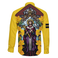 Welsh Dewi Sant Family Matching Off The Shoulder Long Sleeve Dress and Hawaiian Shirt Saint David With Daffodil