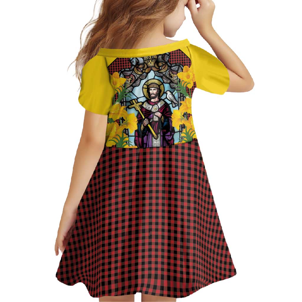 Welsh Dewi Sant Family Matching Off Shoulder Maxi Dress and Hawaiian Shirt Saint David With Daffodil