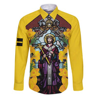 Welsh Dewi Sant Family Matching Off Shoulder Short Dress and Hawaiian Shirt Saint David With Daffodil