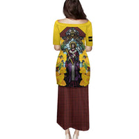 Welsh Dewi Sant Family Matching Puletasi and Hawaiian Shirt Saint David With Daffodil