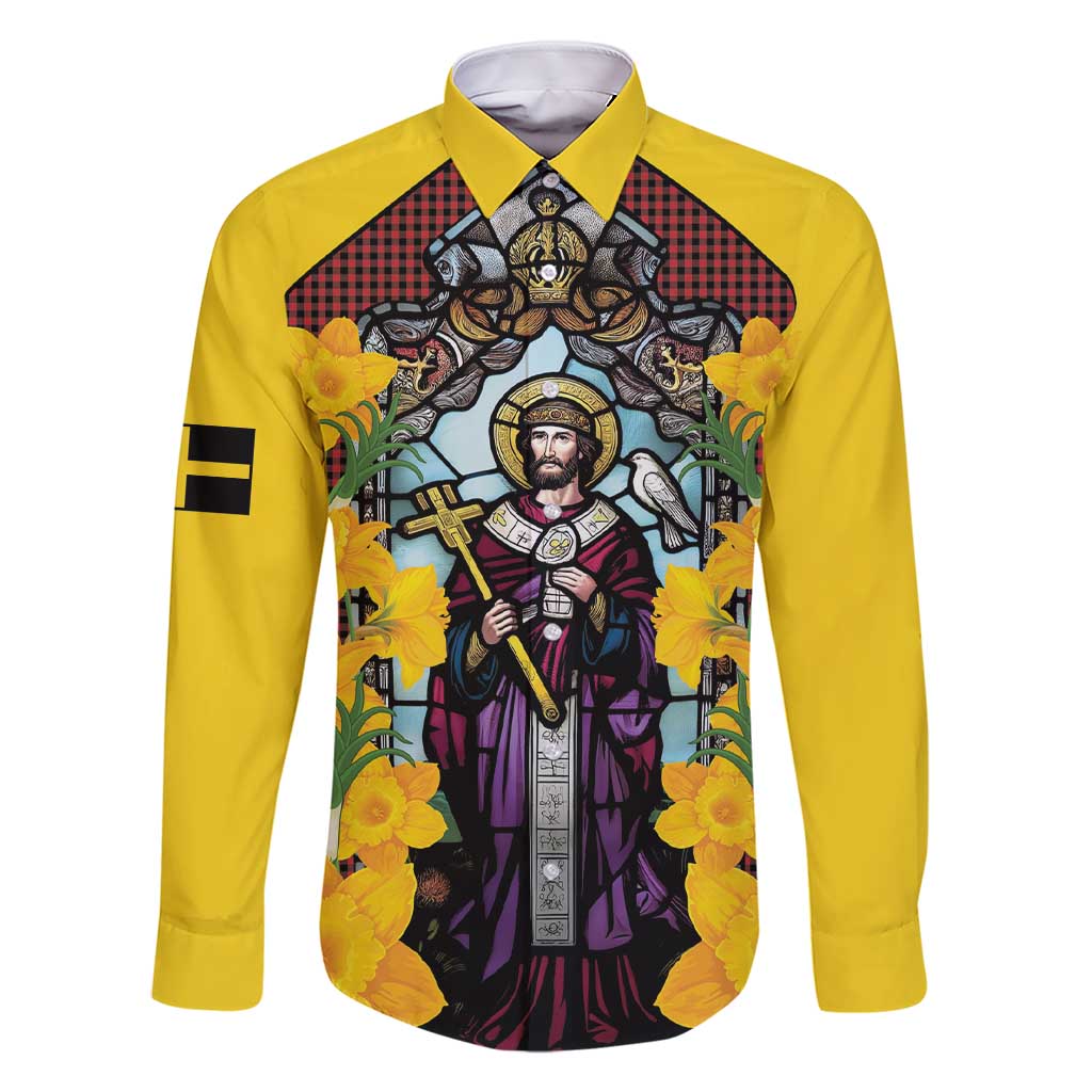 Welsh Dewi Sant Family Matching Short Sleeve Bodycon Dress and Hawaiian Shirt Saint David With Daffodil
