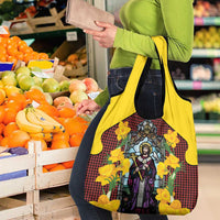 Welsh Dewi Sant Grocery Bag Saint David With Daffodil