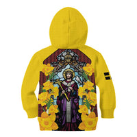Welsh Dewi Sant Kid Hoodie Saint David With Daffodil