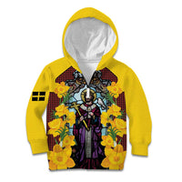 Welsh Dewi Sant Kid Hoodie Saint David With Daffodil