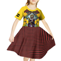 Welsh Dewi Sant Kid Short Sleeve Dress Saint David With Daffodil