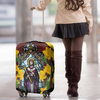 Welsh Dewi Sant Luggage Cover Saint David With Daffodil