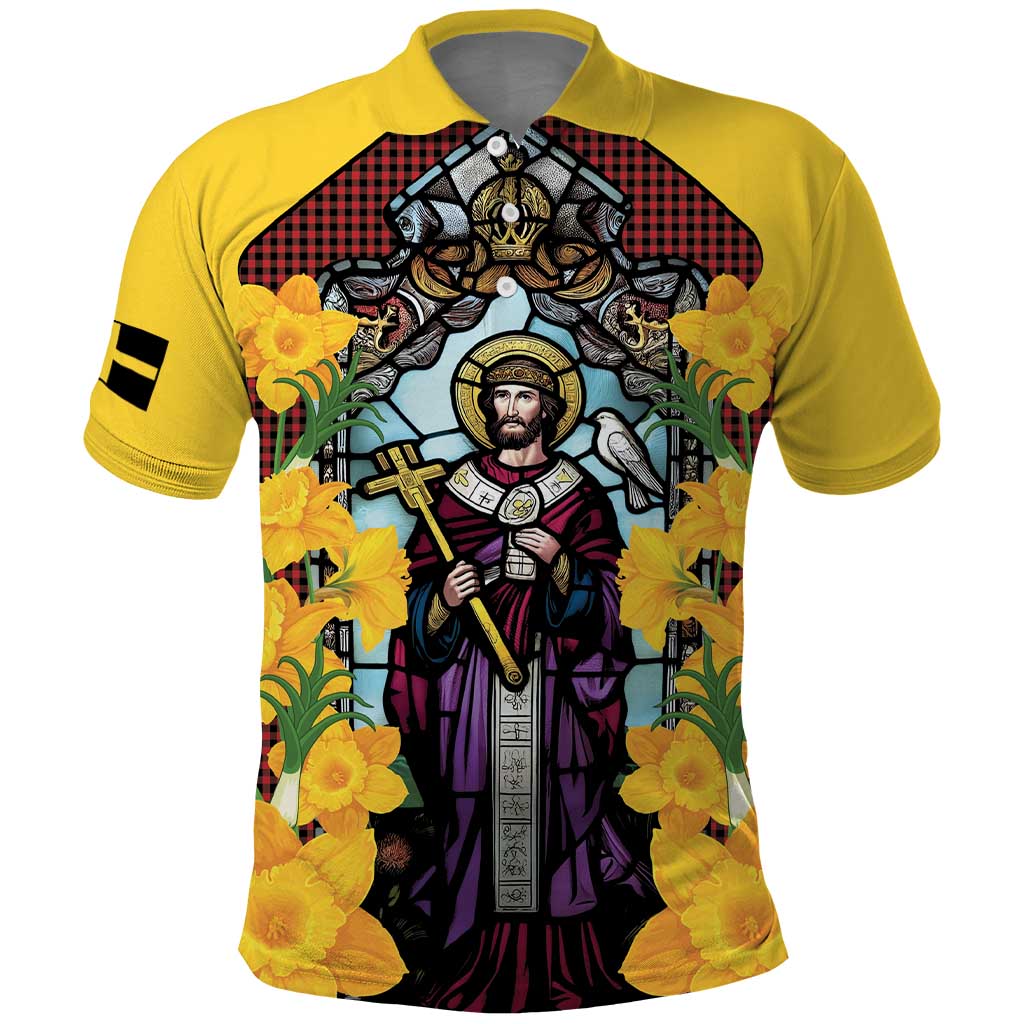 Welsh Dewi Sant Polo Shirt Saint David With Daffodil