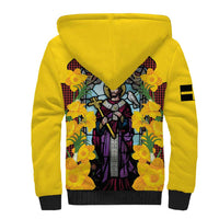 Welsh Dewi Sant Sherpa Hoodie Saint David With Daffodil