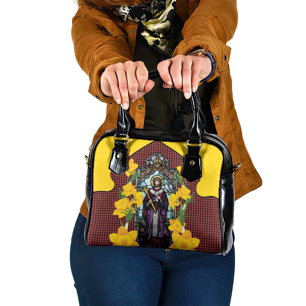 Welsh Dewi Sant Shoulder Handbag Saint David With Daffodil