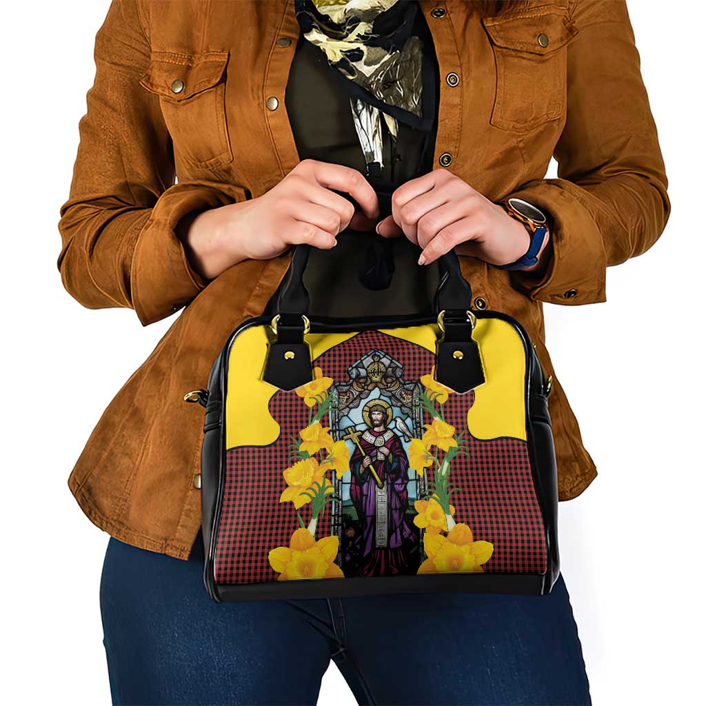 Welsh Dewi Sant Shoulder Handbag Saint David With Daffodil