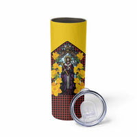 Welsh Dewi Sant Skinny Tumbler Saint David With Daffodil