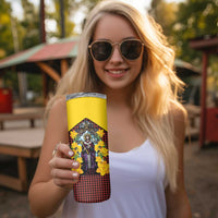 Welsh Dewi Sant Skinny Tumbler Saint David With Daffodil