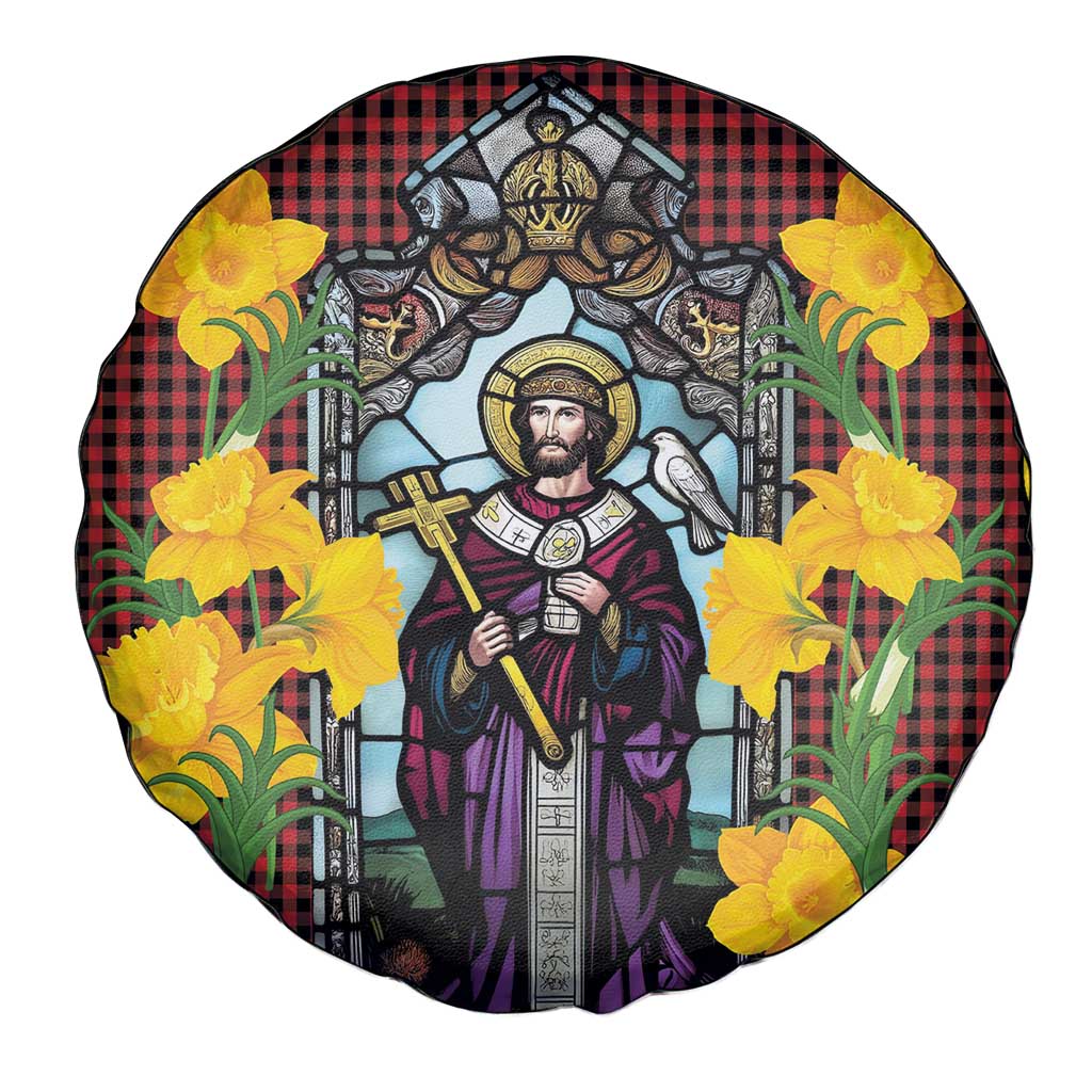 Welsh Dewi Sant Spare Tire Cover Saint David With Daffodil