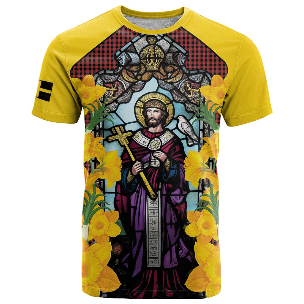 Welsh Dewi Sant T Shirt Saint David With Daffodil
