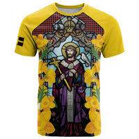Welsh Dewi Sant T Shirt Saint David With Daffodil