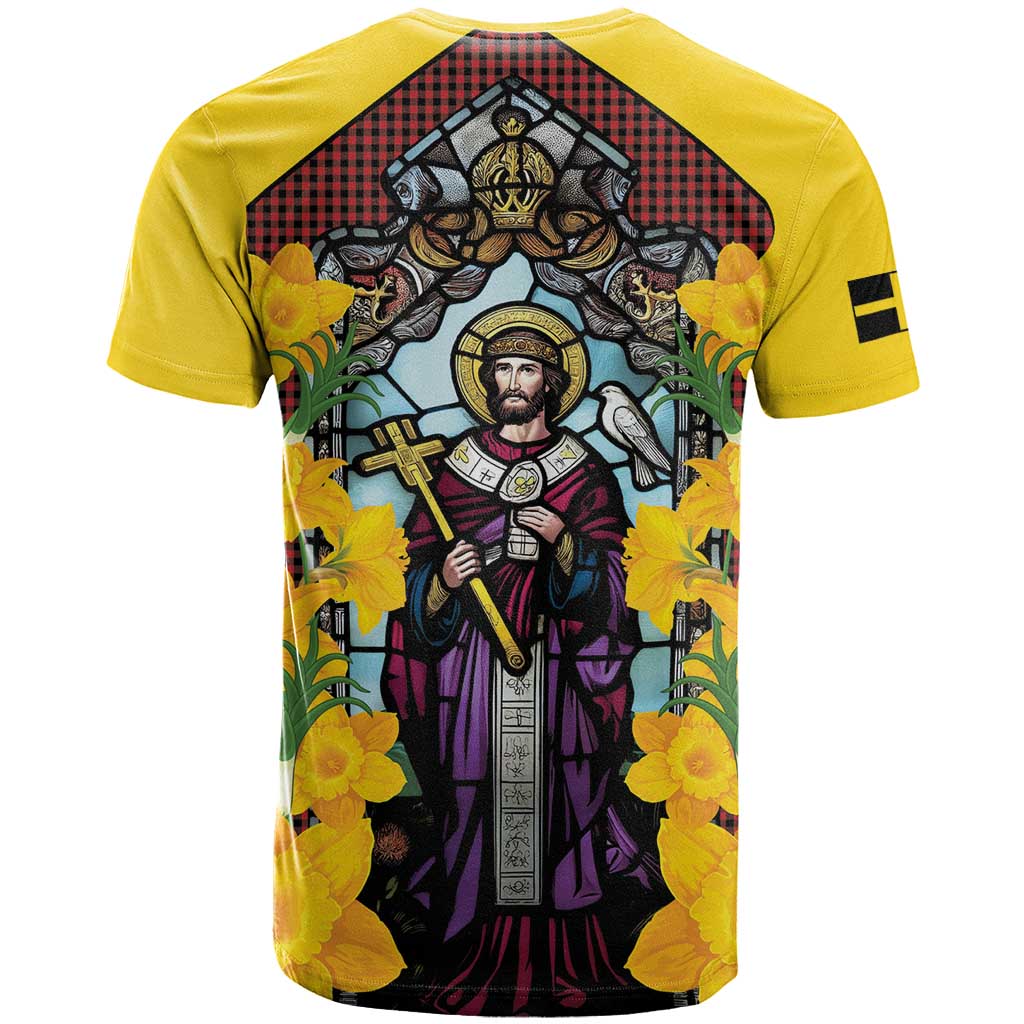 Welsh Dewi Sant T Shirt Saint David With Daffodil