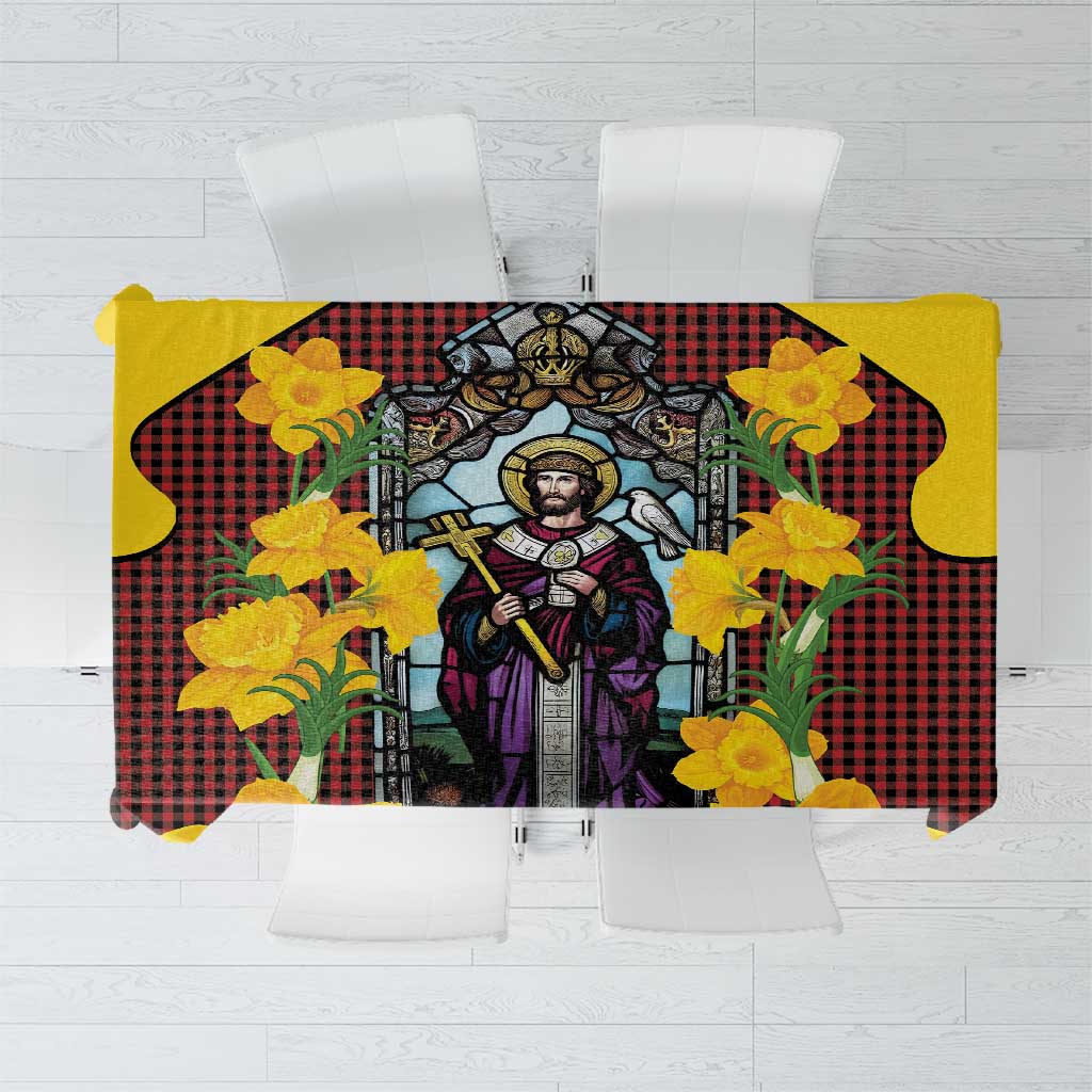 Welsh Dewi Sant Tablecloth Saint David With Daffodil