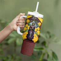 Welsh Dewi Sant Tumbler With Handle Saint David With Daffodil