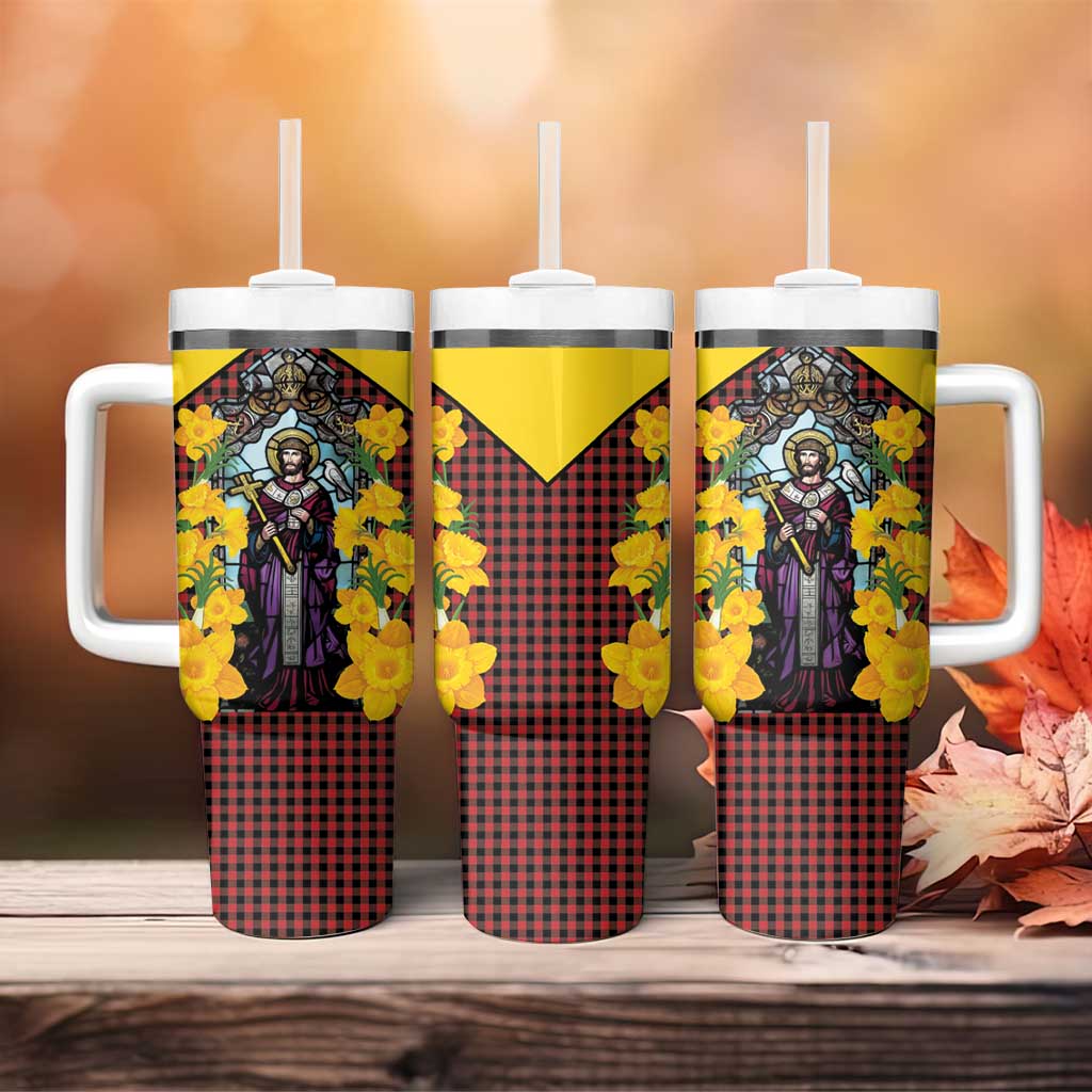Welsh Dewi Sant Tumbler With Handle Saint David With Daffodil