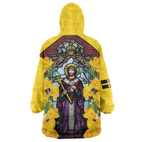 Welsh Dewi Sant Wearable Blanket Hoodie Saint David With Daffodil