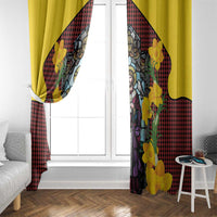 Welsh Dewi Sant Window Curtain Saint David With Daffodil