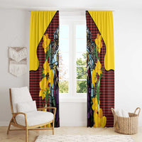 Welsh Dewi Sant Window Curtain Saint David With Daffodil