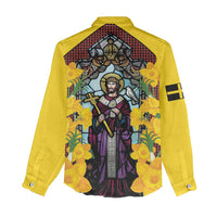 Welsh Dewi Sant Women Casual Shirt Saint David With Daffodil