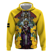 Welsh Dewi Sant Zip Hoodie Saint David With Daffodil