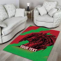 Custom Wales Football Area Rug 2025 Welsh Y Dreigiau