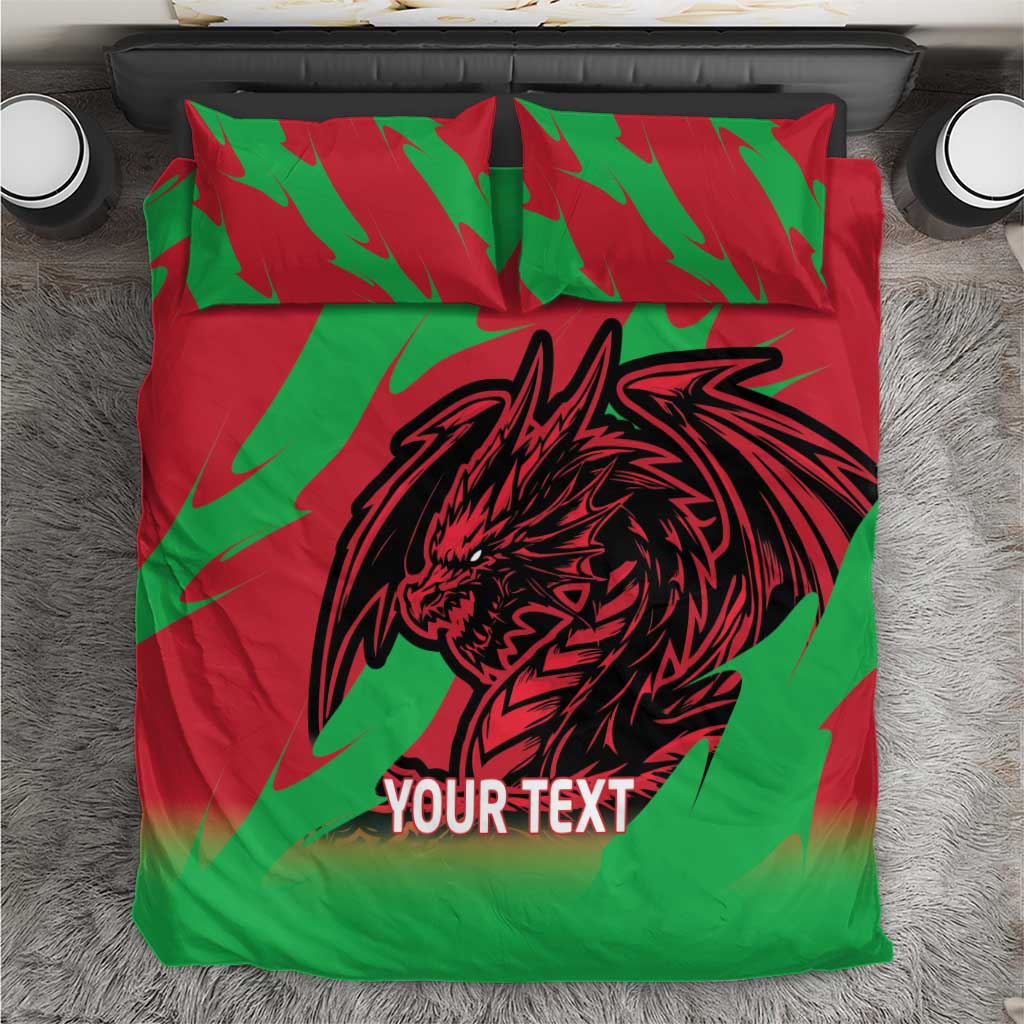 Custom Wales Football Bedding Set 2025 Welsh Y Dreigiau