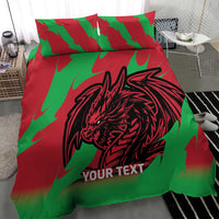 Custom Wales Football Bedding Set 2025 Welsh Y Dreigiau