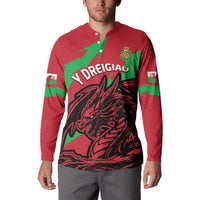 Custom Wales Football Button Sweatshirt 2025 Welsh Y Dreigiau