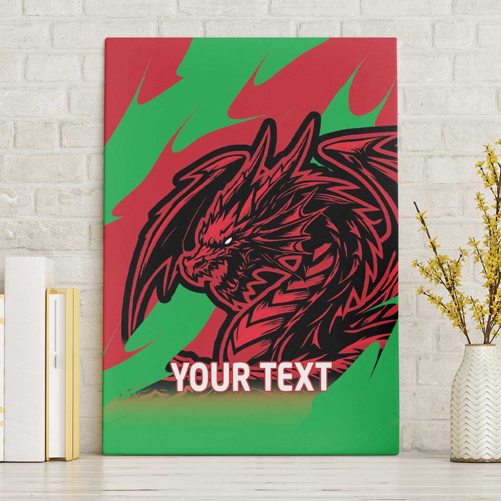 Custom Wales Football Canvas Wall Art 2025 Welsh Y Dreigiau
