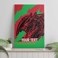 Custom Wales Football Canvas Wall Art 2025 Welsh Y Dreigiau