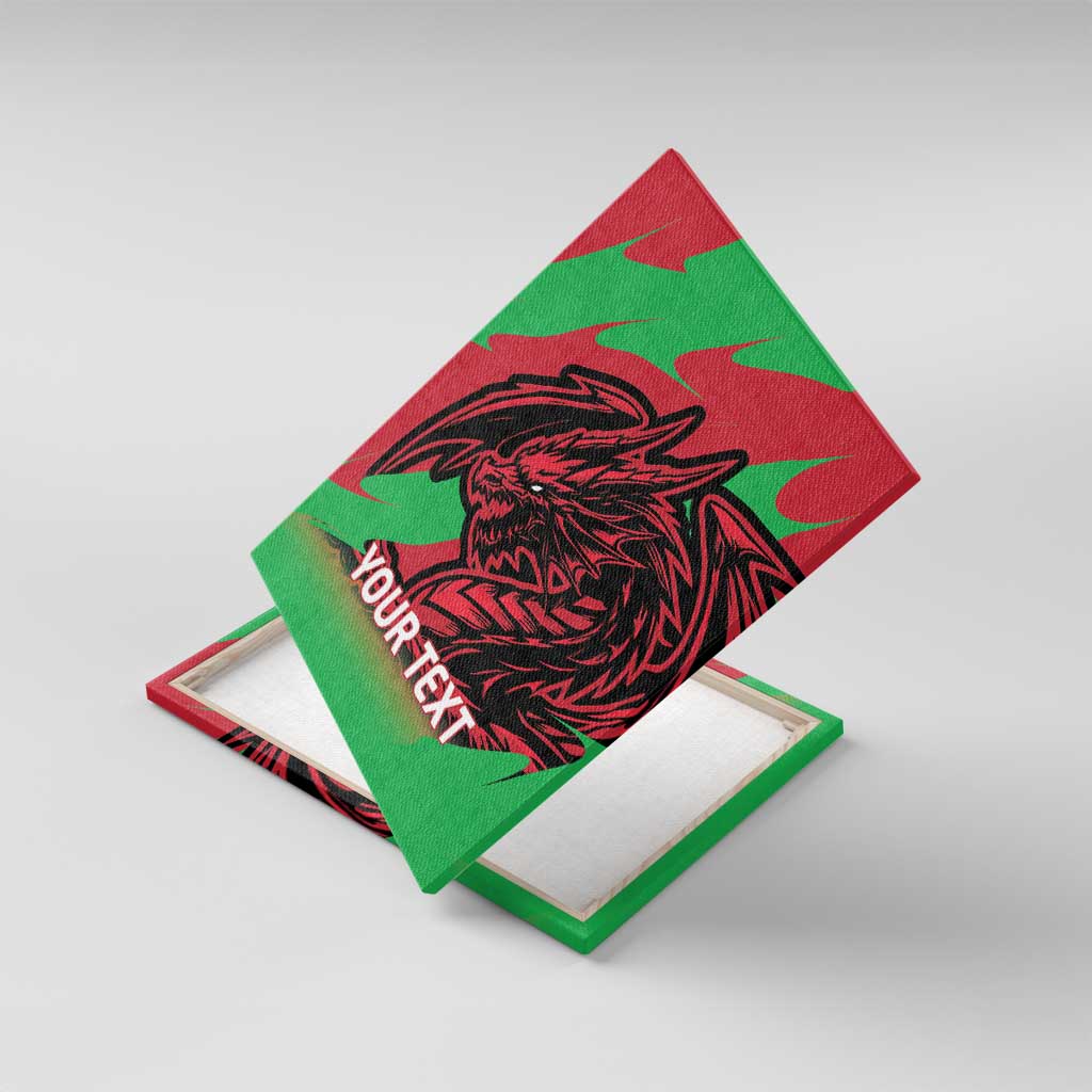 Custom Wales Football Canvas Wall Art 2025 Welsh Y Dreigiau