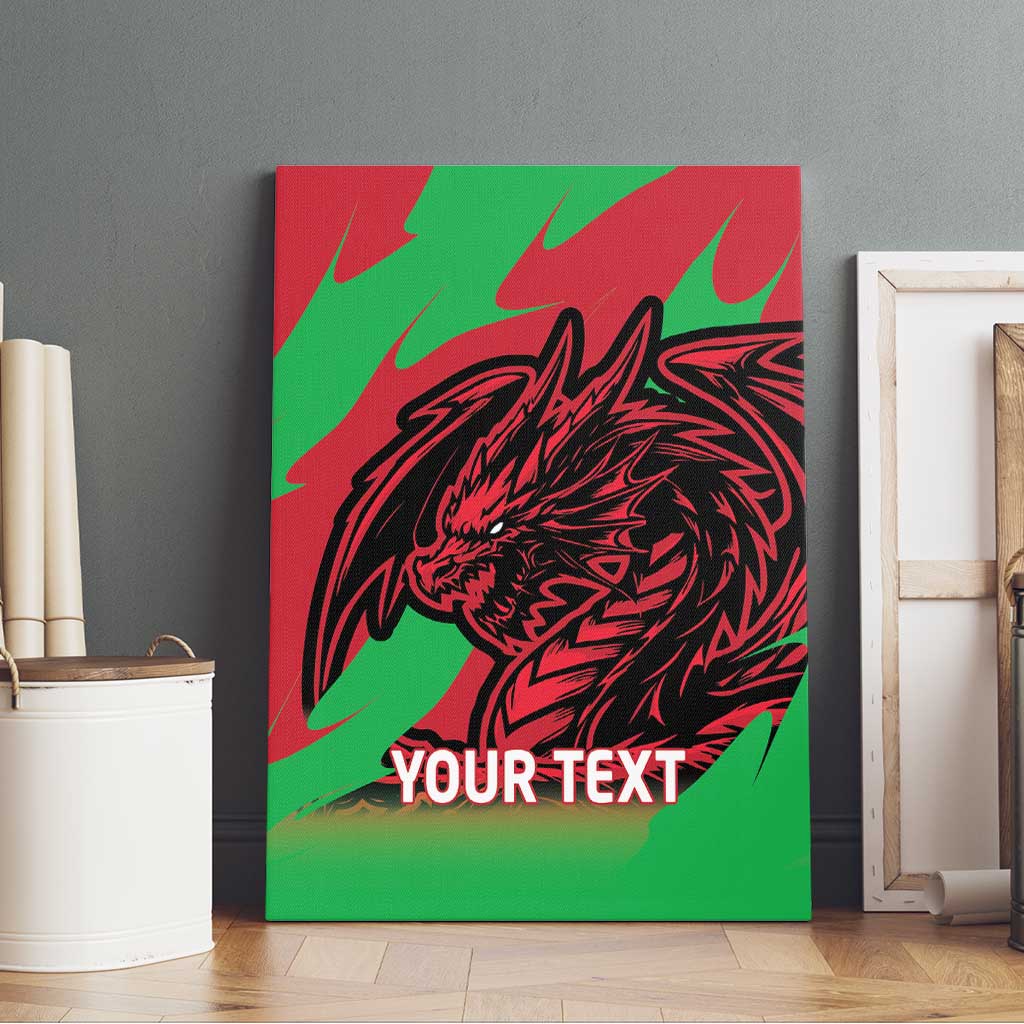 Custom Wales Football Canvas Wall Art 2025 Welsh Y Dreigiau