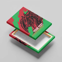 Custom Wales Football Canvas Wall Art 2025 Welsh Y Dreigiau