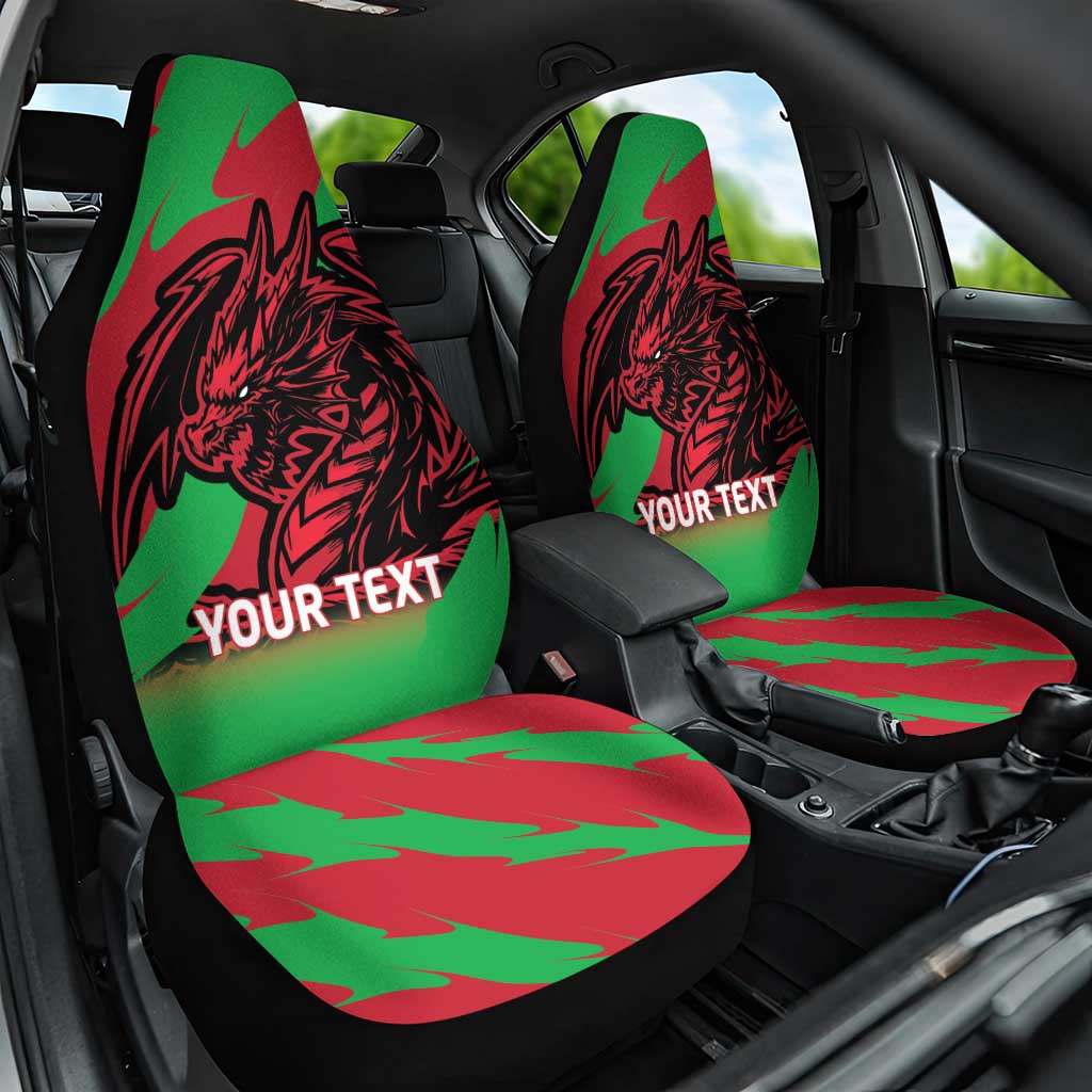 Custom Wales Football Car Seat Cover 2025 Welsh Y Dreigiau