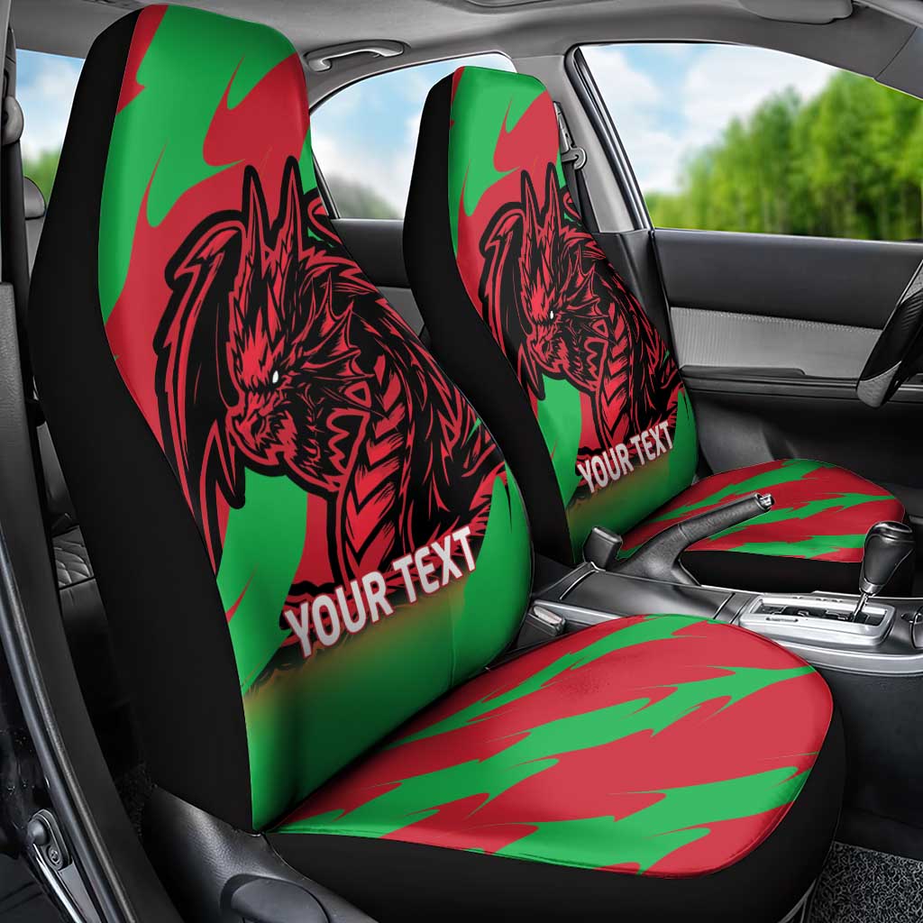 Custom Wales Football Car Seat Cover 2025 Welsh Y Dreigiau